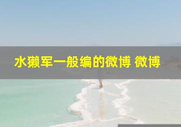 水獭军一般编的微博 微博